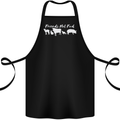 Vegan Animals Are Friends Not Food Cotton Apron 100% Organic Black