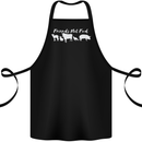 Vegan Animals Are Friends Not Food Cotton Apron 100% Organic Black