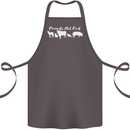 Vegan Animals Are Friends Not Food Cotton Apron 100% Organic Dark Grey