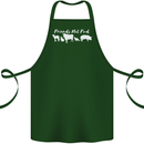 Vegan Animals Are Friends Not Food Cotton Apron 100% Organic Forest Green