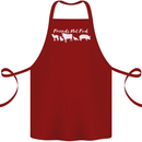 Vegan Animals Are Friends Not Food Cotton Apron 100% Organic Maroon