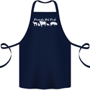 Vegan Animals Are Friends Not Food Cotton Apron 100% Organic Navy Blue