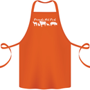Vegan Animals Are Friends Not Food Cotton Apron 100% Organic Orange