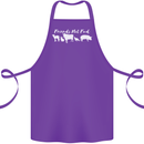 Vegan Animals Are Friends Not Food Cotton Apron 100% Organic Purple