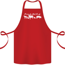 Vegan Animals Are Friends Not Food Cotton Apron 100% Organic Red