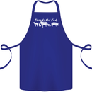 Vegan Animals Are Friends Not Food Cotton Apron 100% Organic Royal Blue
