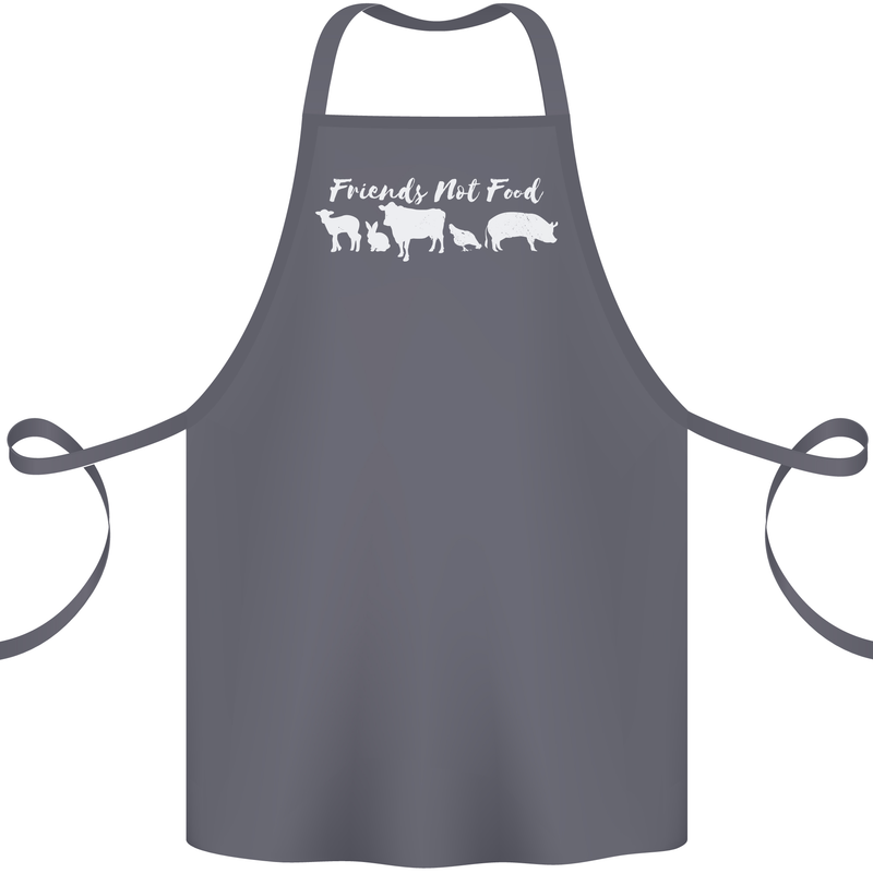 Vegan Animals Are Friends Not Food Cotton Apron 100% Organic Steel