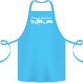 Vegan Animals Are Friends Not Food Cotton Apron 100% Organic Turquoise