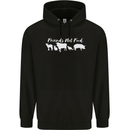 Vegan Animals Are Friends Not Food Mens 80% Cotton Hoodie Black
