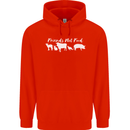 Vegan Animals Are Friends Not Food Mens 80% Cotton Hoodie Bright Red