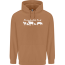Vegan Animals Are Friends Not Food Mens 80% Cotton Hoodie Caramel Latte