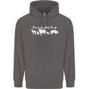 Vegan Animals Are Friends Not Food Mens 80% Cotton Hoodie Charcoal