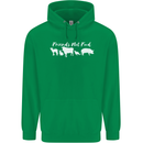 Vegan Animals Are Friends Not Food Mens 80% Cotton Hoodie Irish Green