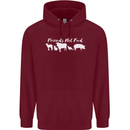 Vegan Animals Are Friends Not Food Mens 80% Cotton Hoodie Maroon