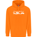 Vegan Animals Are Friends Not Food Mens 80% Cotton Hoodie Orange