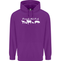 Vegan Animals Are Friends Not Food Mens 80% Cotton Hoodie Purple