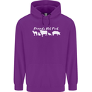 Vegan Animals Are Friends Not Food Mens 80% Cotton Hoodie Purple