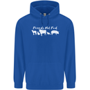 Vegan Animals Are Friends Not Food Mens 80% Cotton Hoodie Royal Blue