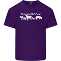 Vegan Animals Are Friends Not Food Mens Cotton T-Shirt Tee Top Purple