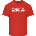 Vegan Animals Are Friends Not Food Mens Cotton T-Shirt Tee Top Red