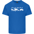 Vegan Animals Are Friends Not Food Mens Cotton T-Shirt Tee Top Royal Blue