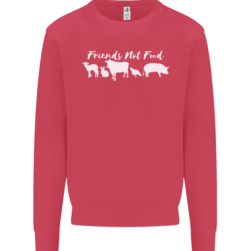 Vegan Animals Are Friends Not Food Mens Sweatshirt Jumper Heliconia