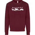 Vegan Animals Are Friends Not Food Mens Sweatshirt Jumper Maroon
