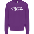 Vegan Animals Are Friends Not Food Mens Sweatshirt Jumper Purple
