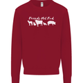 Vegan Animals Are Friends Not Food Mens Sweatshirt Jumper Red