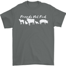 Vegan Animals Are Friends Not Food Mens T-Shirt 100% Cotton Charcoal