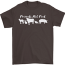 Vegan Animals Are Friends Not Food Mens T-Shirt 100% Cotton Dark Chocolate