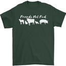 Vegan Animals Are Friends Not Food Mens T-Shirt 100% Cotton Forest Green