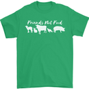 Vegan Animals Are Friends Not Food Mens T-Shirt 100% Cotton Irish Green