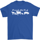 Vegan Animals Are Friends Not Food Mens T-Shirt 100% Cotton Royal Blue
