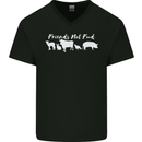 Vegan Animals Are Friends Not Food Mens V-Neck Cotton T-Shirt Black
