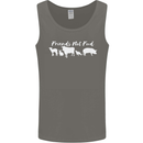 Vegan Animals Are Friends Not Food Mens Vest Tank Top Charcoal