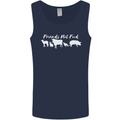 Vegan Animals Are Friends Not Food Mens Vest Tank Top Navy Blue