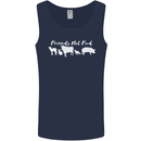 Vegan Animals Are Friends Not Food Mens Vest Tank Top Navy Blue