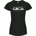 Vegan Animals Are Friends Not Food Womens Petite Cut T-Shirt Black