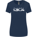 Vegan Animals Are Friends Not Food Womens Wider Cut T-Shirt Navy Blue