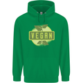 Vegan Childrens Kids Hoodie Irish Green