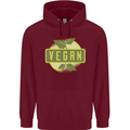 Vegan Childrens Kids Hoodie Maroon