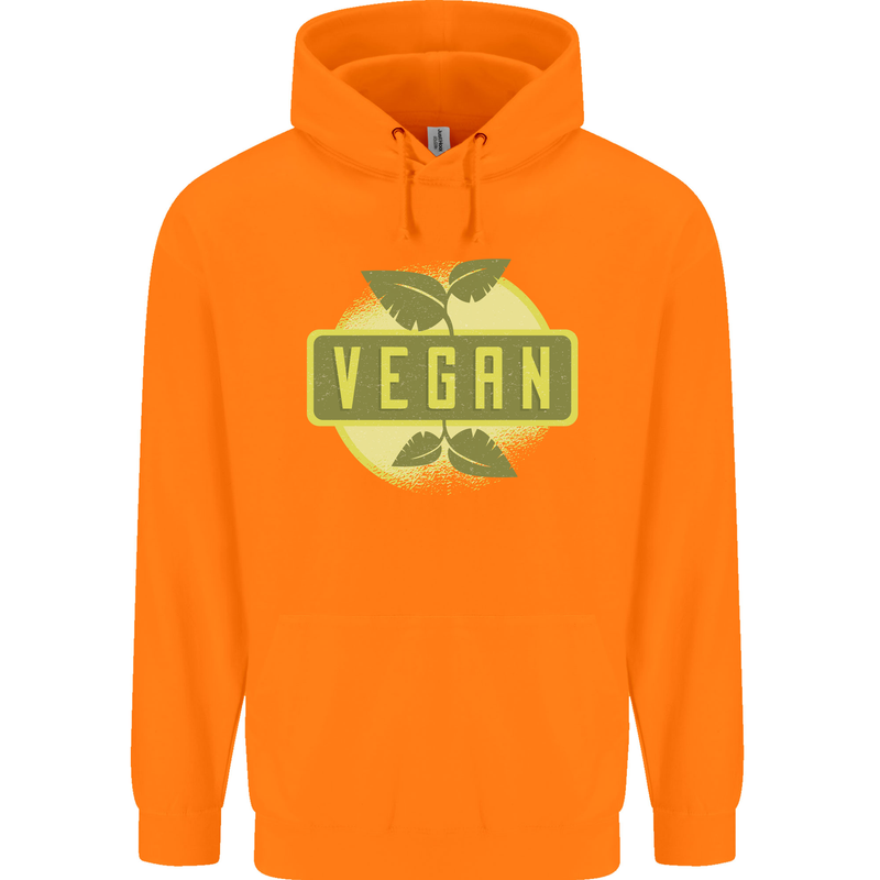 Vegan Childrens Kids Hoodie Orange
