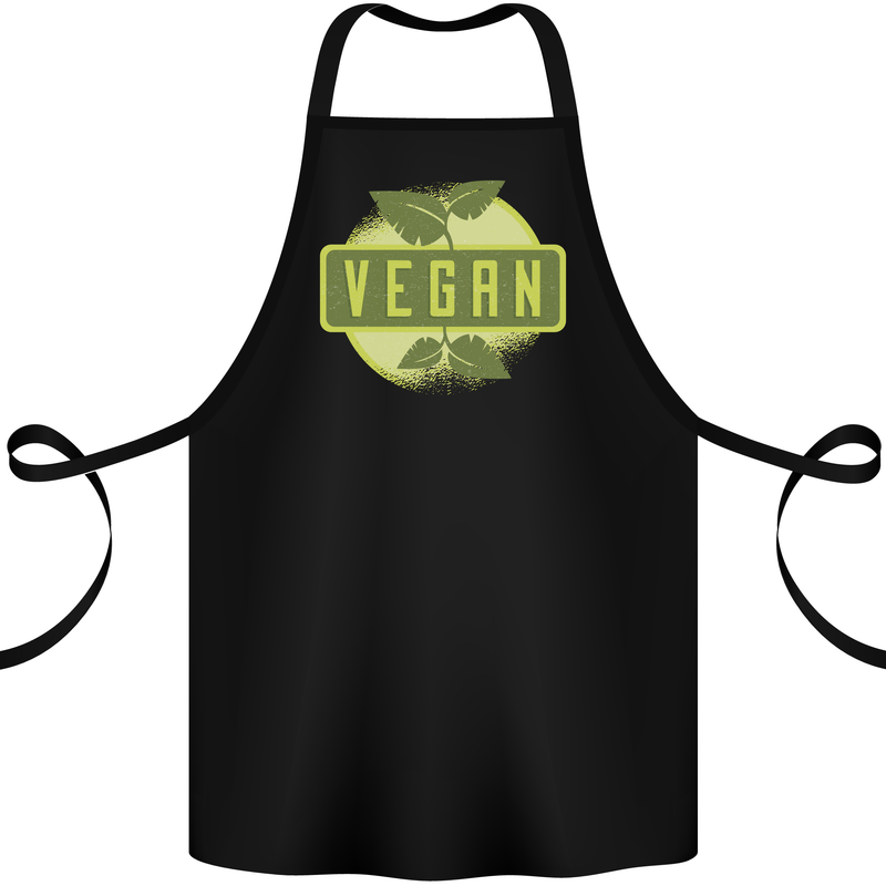 Vegan Cotton Apron 100% Organic Black