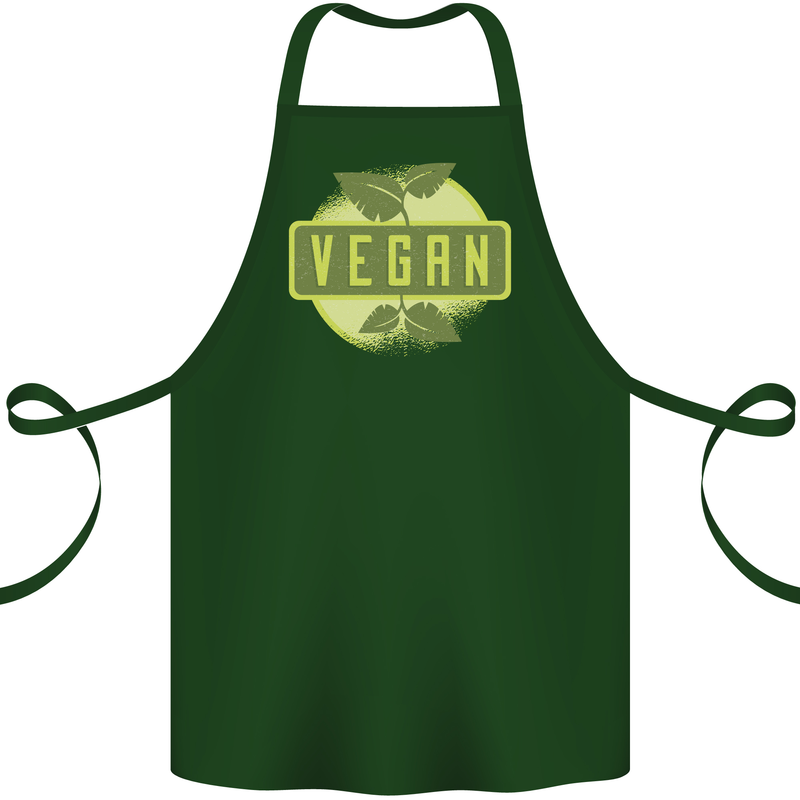 Vegan Cotton Apron 100% Organic Forest Green