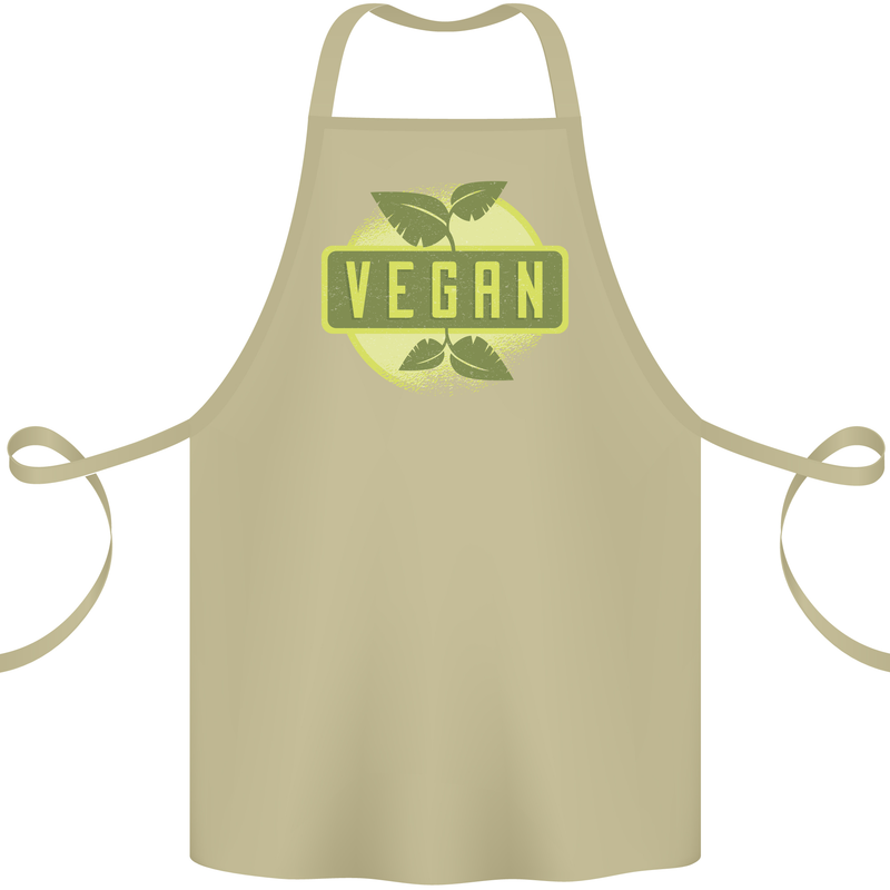 Vegan Cotton Apron 100% Organic Khaki