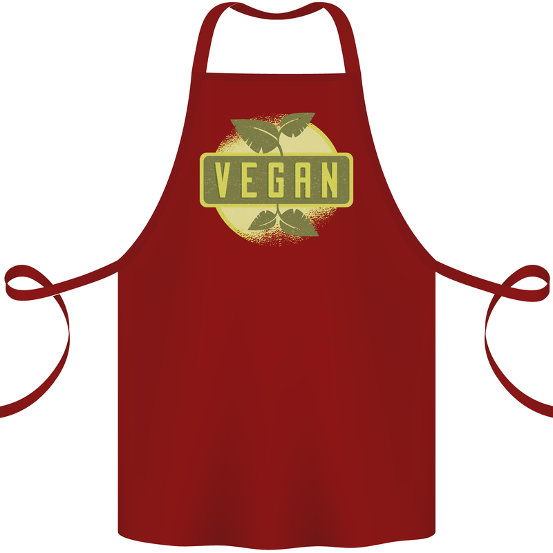 Vegan Cotton Apron 100% Organic Maroon