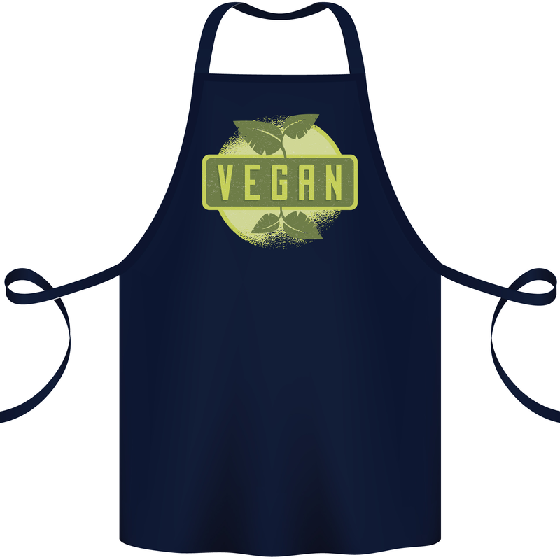 Vegan Cotton Apron 100% Organic Navy Blue