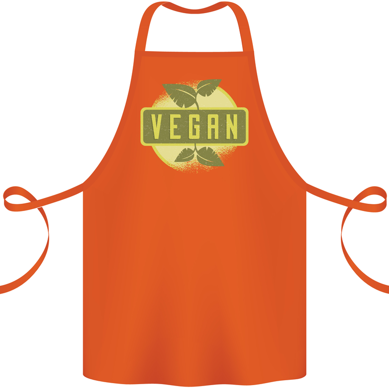 Vegan Cotton Apron 100% Organic Orange