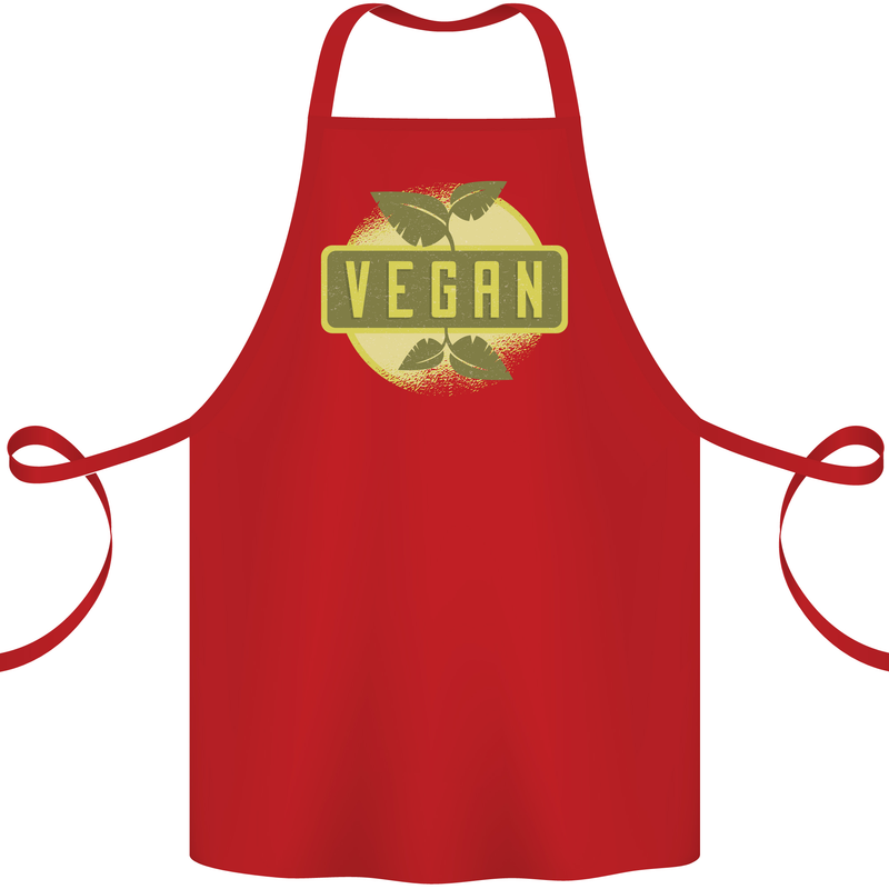 Vegan Cotton Apron 100% Organic Red